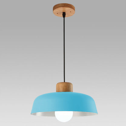 Nordic Creative Pendant Lamp | Natural Wood & Aluminum | Modern Home Lighting | 11.81 x 5.51 in | Brick by Brick