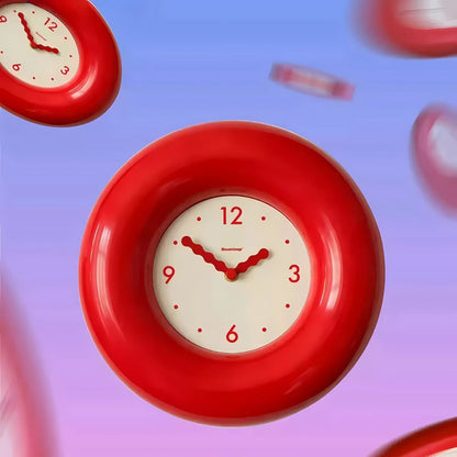 Bagel Wall Clock | 11.4 × 2 in | Silent Quartz Movement | Retro Modern Home Decor | Brick by Brick