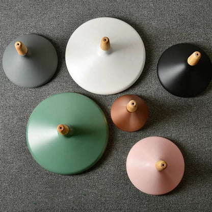 Nordic Macaron Pendant Light | Wooden Accent | Minimalist Charm | D7.09"-15.35" | Brick by Brick