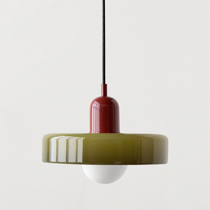 Modern Glass LED Pendant Light | H7.09"or H8.66" | Bauhaus-Inspired | Ceiling Fixture | Brick by Brick