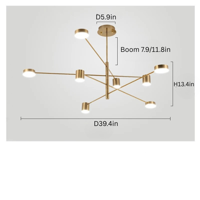 Nordic Chandelier | 4-10 Heads | Modern Black Ceiling Light | Creative Wrought Iron Fixture | LED Included | Brick by Brick