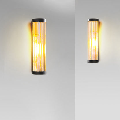 Outdoor Wall Light | Dia 5.1 x H 11.8-31.5 in | Semi-Cylindrical Black | Weatherproof | Modern Design | Brick by Brick