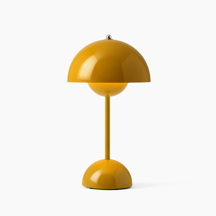 Vintage Cordless Table Lamp | Rechargeable with Pleated Fabric Shade | Touch Dimmable