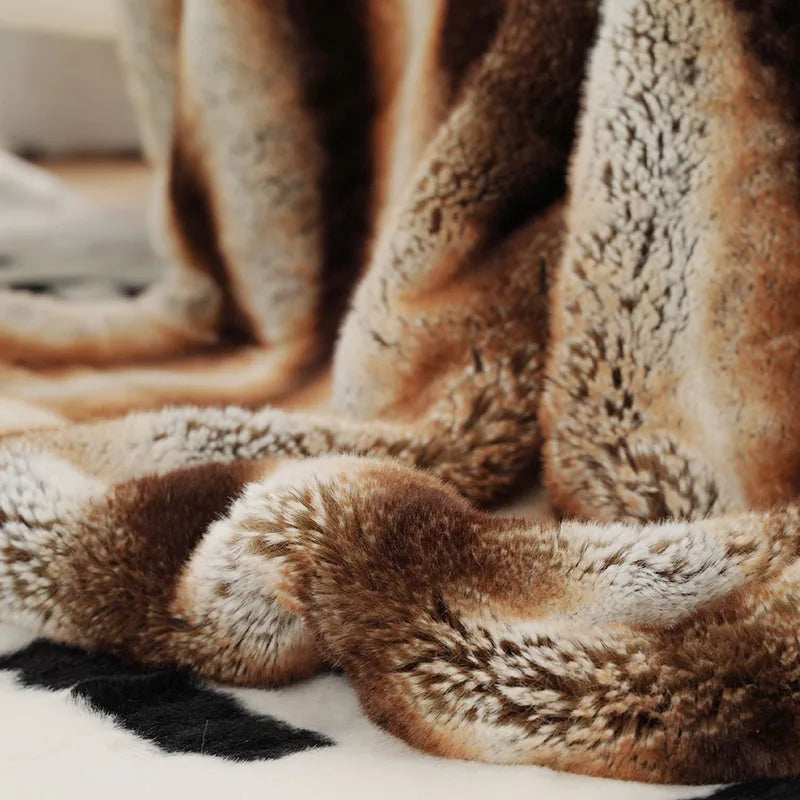 Takora Faux Fur Throw | 50"x59" & 59"x79" | Japandi Inspired | Plush | Brick by Brick
