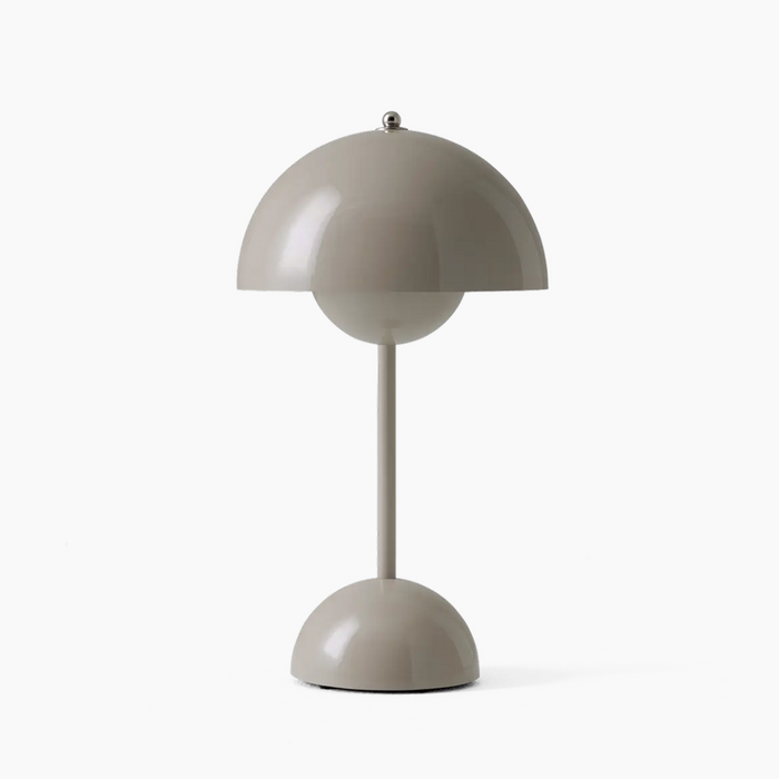 Vintage Cordless Table Lamp | Rechargeable with Pleated Fabric Shade | Touch Dimmable