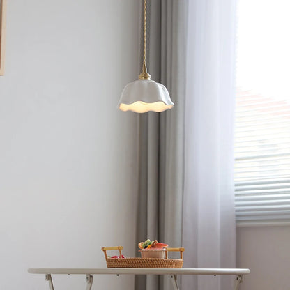Ceramic LED Pendant Light | 7.1 in x 4.7 in | Nordic Hanging Lamp | Adjustable Wire | Brick by Brick