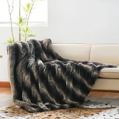 Takora Faux Fur Throw | 50"x59" & 59"x79" | Japandi Inspired | Plush | Brick by Brick