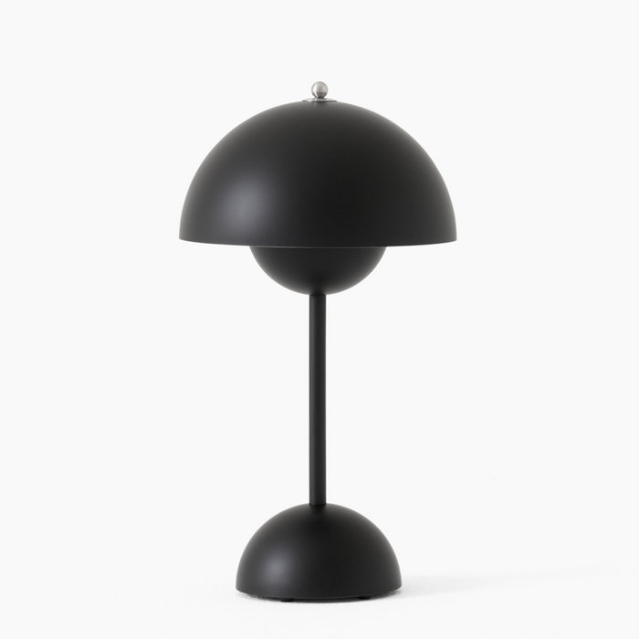 Vintage Cordless Table Lamp | Rechargeable with Pleated Fabric Shade | Touch Dimmable