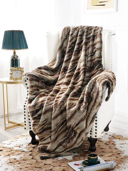 Takora Faux Fur Throw | 50"x59" & 59"x79" | Japandi Inspired | Plush | Brick by Brick