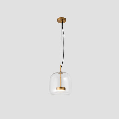 Amber Glass Pendant Light | Vintage Style | Warm LED Glow | Adjustable Height