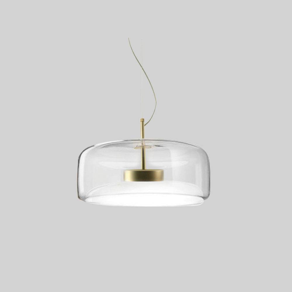 Amber Glass Pendant Light | Vintage Style | Warm LED Glow | Adjustable Height
