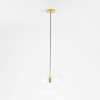 Hailie Glass Pendant Light | 5.9–9.8 in | Clear & Amber | LED Accent Lighting | Brick by Brick