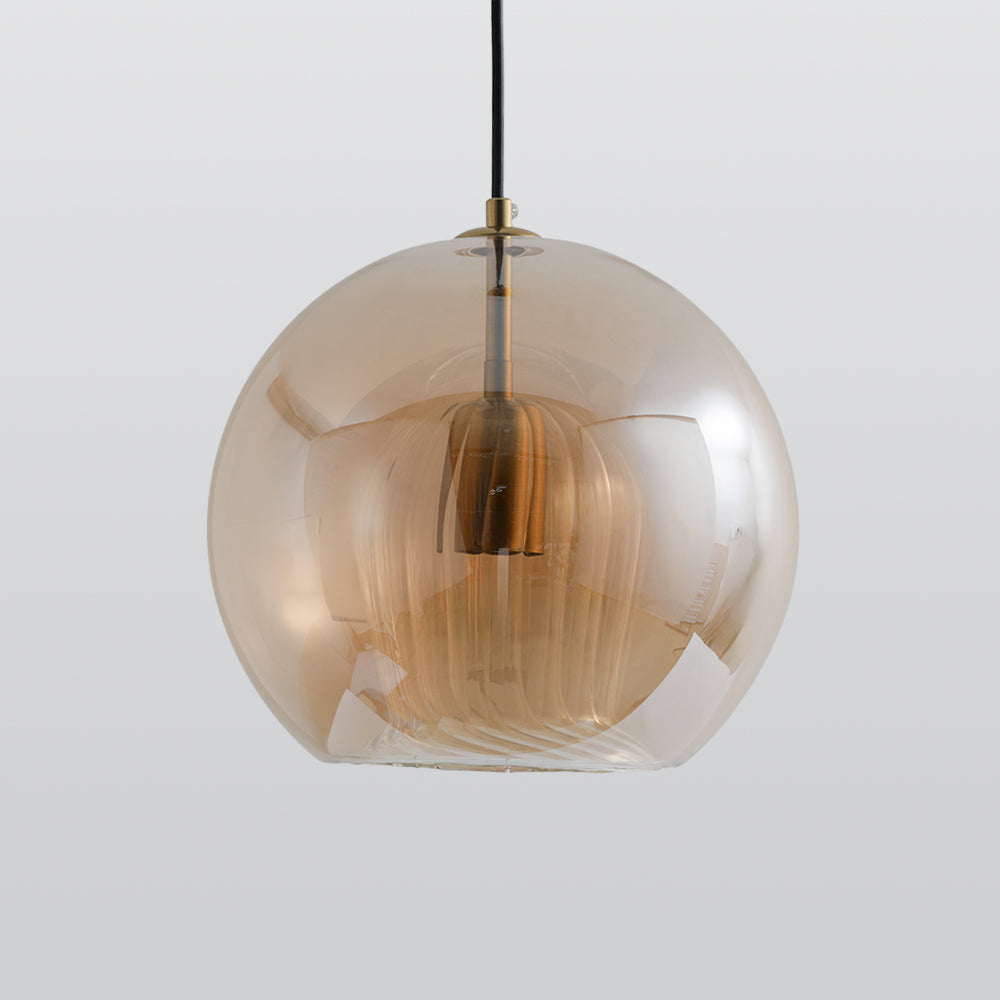 Hailie Glass Pendant Light | 5.9–9.8 in | Clear & Amber | LED Accent Lighting | Brick by Brick