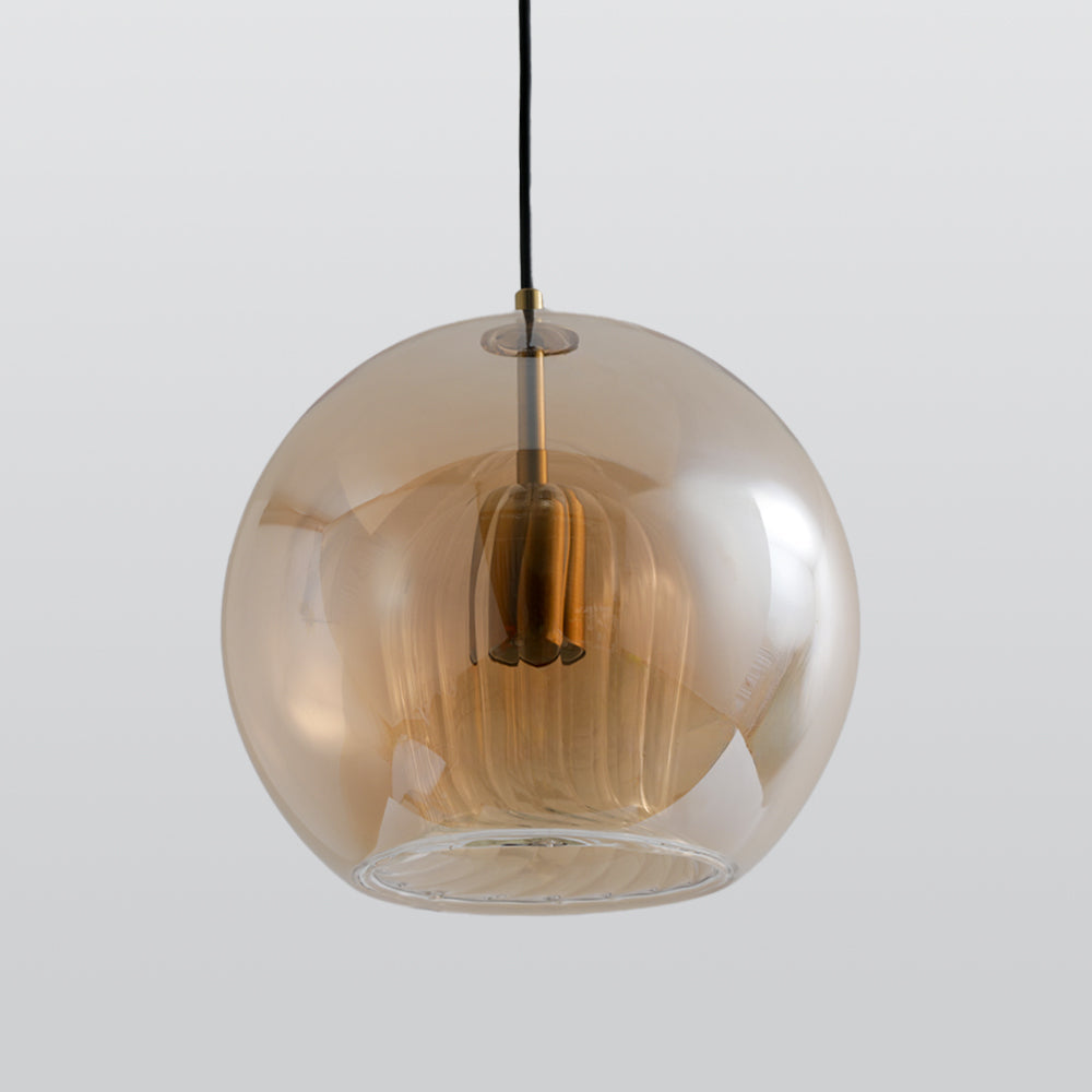 Hailie Glass Pendant Light | 5.9–9.8 in | Clear & Amber | LED Accent Lighting | Brick by Brick