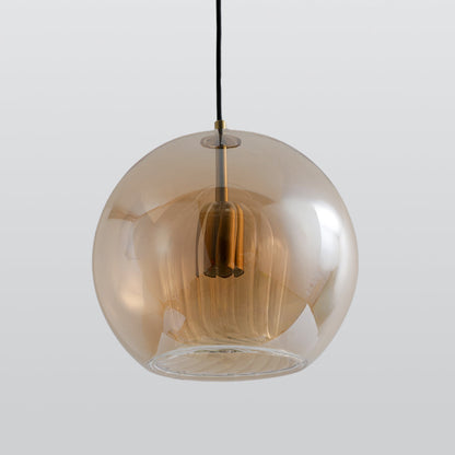 Hailie Glass Pendant Light | 5.9–9.8 in | Clear & Amber | LED Accent Lighting | Brick by Brick