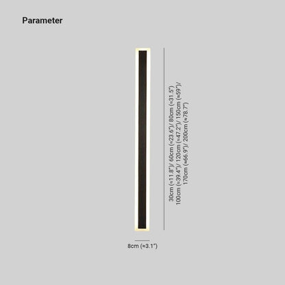 Linear Outdoor Wall Light | 3.1 x 11.8 - 78.7 in | Dark Steel Finish | Edge Modern Glow | Warm or Cool LED | Brick by Brick
