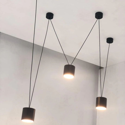 Alessio Minimalist Pendant Light |  3.1 x 3.1 in | Metal & Plastic | White or Black Finish | Brick by Brick