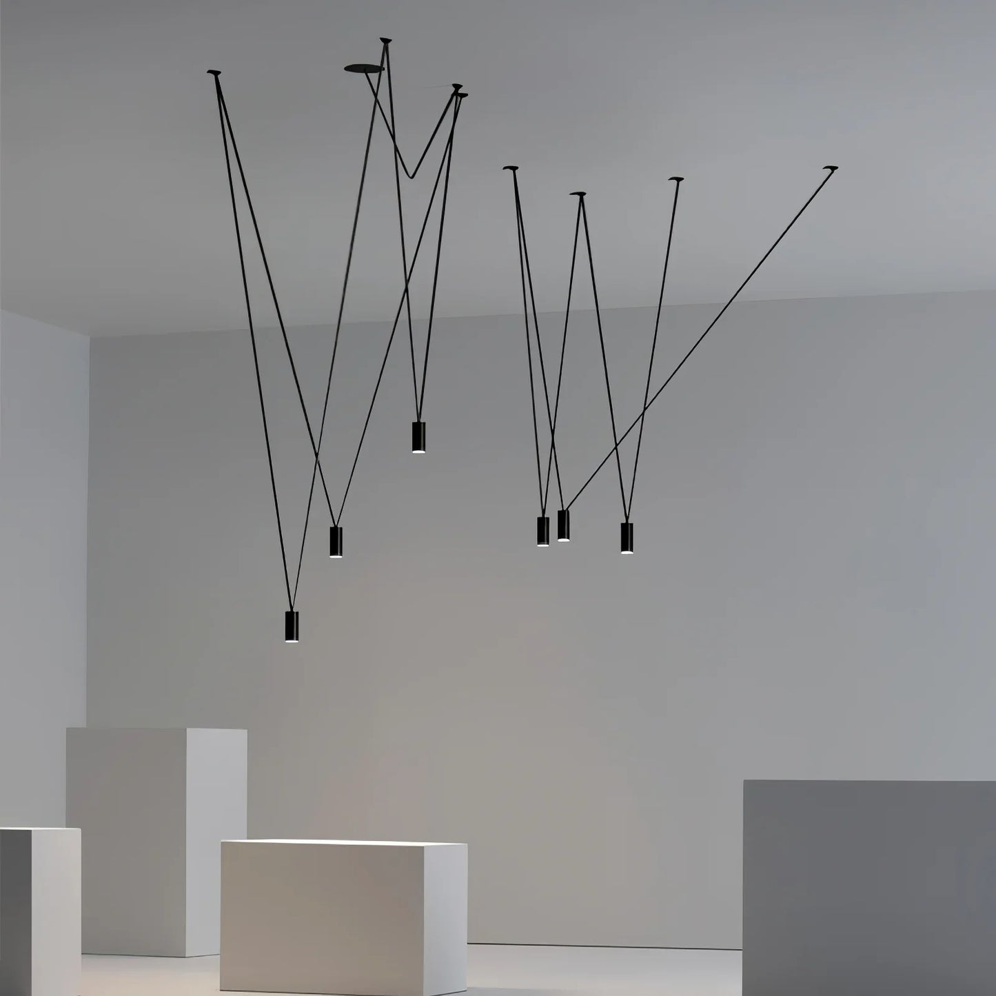 Alessio Minimalist Pendant Light |  3.1 x 3.1 in | Metal & Plastic | White or Black Finish | Brick by Brick