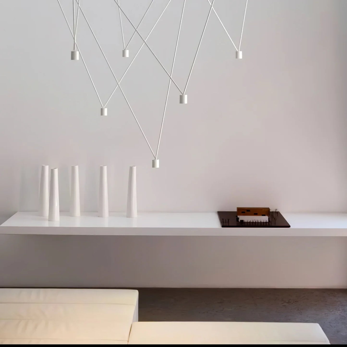 Alessio Minimalist Pendant Light |  3.1 x 3.1 in | Metal & Plastic | White or Black Finish | Brick by Brick