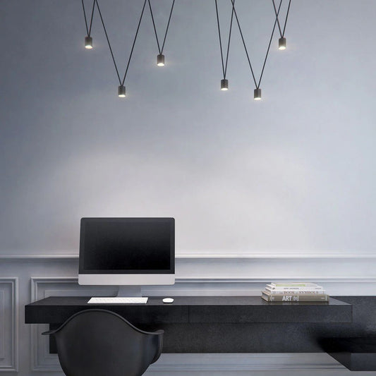 Alessio Minimalist Pendant Light |  3.1 x 3.1 in | Metal & Plastic | White or Black Finish | Brick by Brick