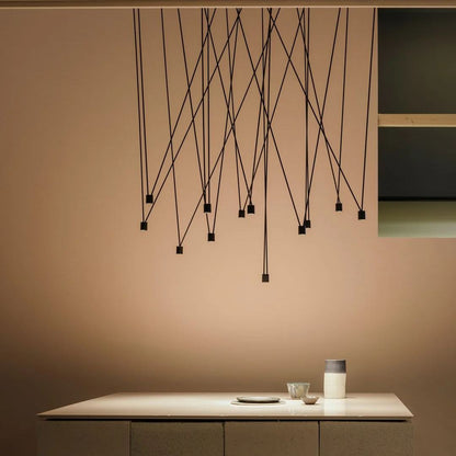 Alessio Minimalist Pendant Light |  3.1 x 3.1 in | Metal & Plastic | White or Black Finish | Brick by Brick