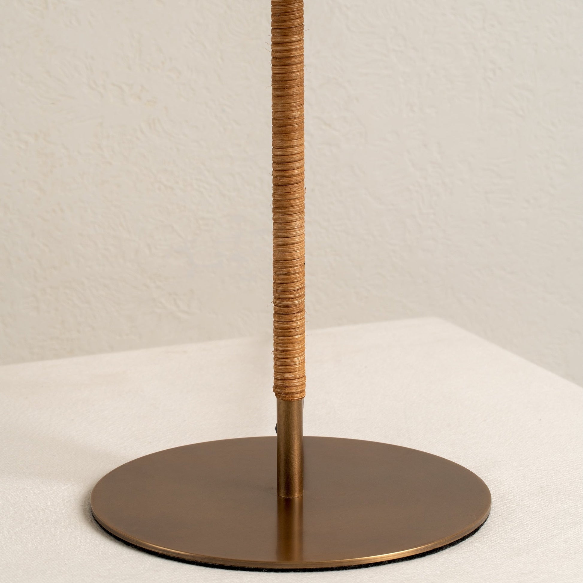 Anji Table Lamp Bamboo | Bedside Lamps & Living Room Lighting | Mid Century Modern | Aged Brass Base | Brick by Brick London 5