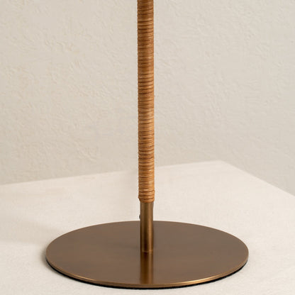 Anji Table Lamp Bamboo | Bedside Lamps & Living Room Lighting | Mid Century Modern | Aged Brass Base | Brick by Brick London 5