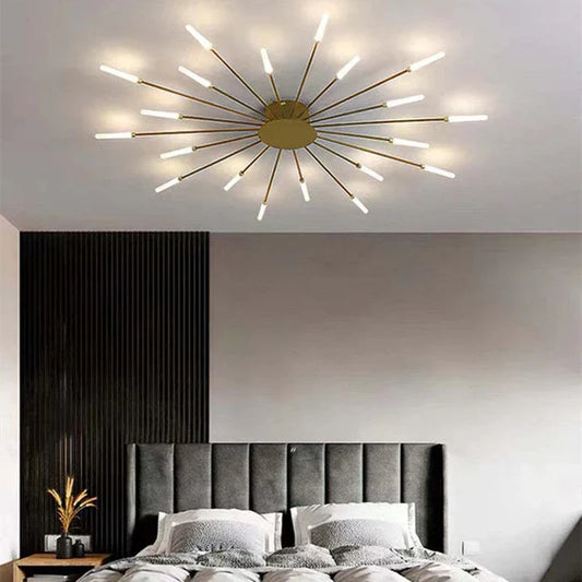 Astralis Ceiling Light | 12 - 42 Incandescent Bulbs | Nordic LED Chandelier | Modern Metal Fixture | Brick by Brick