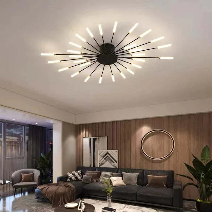 Astralis Ceiling Light | 12 - 42 Incandescent Bulbs | Nordic LED Chandelier | Modern Metal Fixture | Brick by Brick