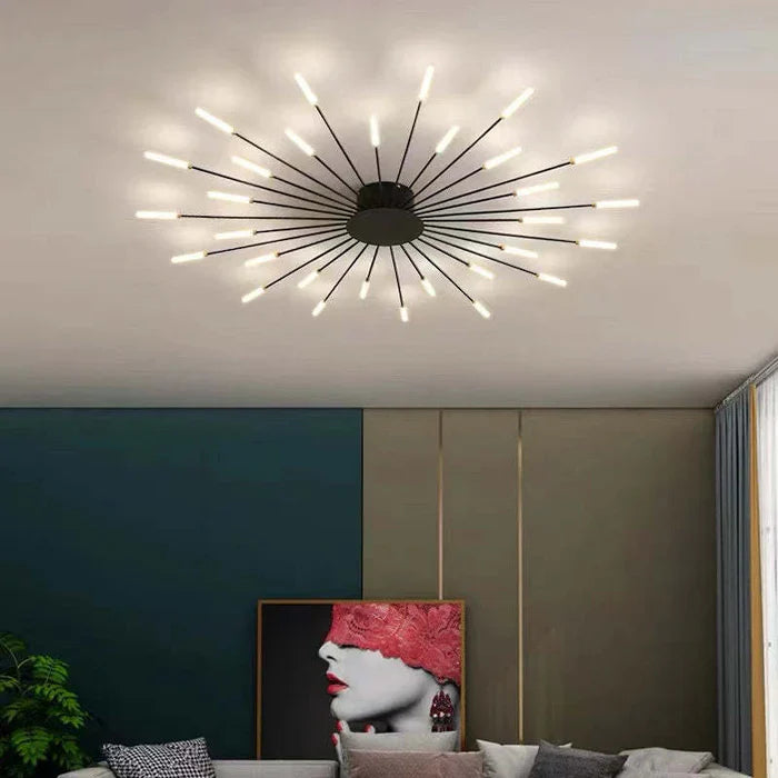 Astralis Ceiling Light | 12 - 42 Incandescent Bulbs | Nordic LED Chandelier | Modern Metal Fixture | Brick by Brick