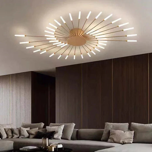 Astralis Ceiling Light | 12 - 42 Incandescent Bulbs | Nordic LED Chandelier | Modern Metal Fixture | Brick by Brick