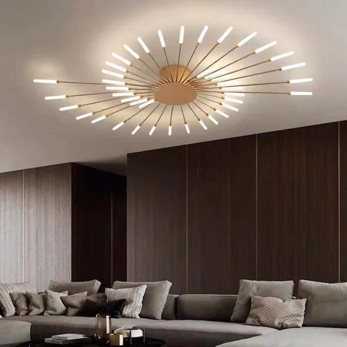 Astralis Ceiling Light | 12 - 42 Incandescent Bulbs | Nordic LED Chandelier | Modern Metal Fixture | Brick by Brick