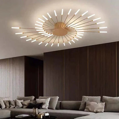 Astralis Ceiling Light | 12 - 42 Incandescent Bulbs | Nordic LED Chandelier | Modern Metal Fixture | Brick by Brick