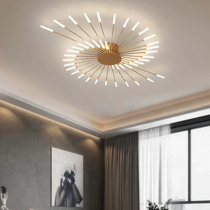 Astralis Ceiling Light | 12 - 42 Incandescent Bulbs | Nordic LED Chandelier | Modern Metal Fixture | Brick by Brick