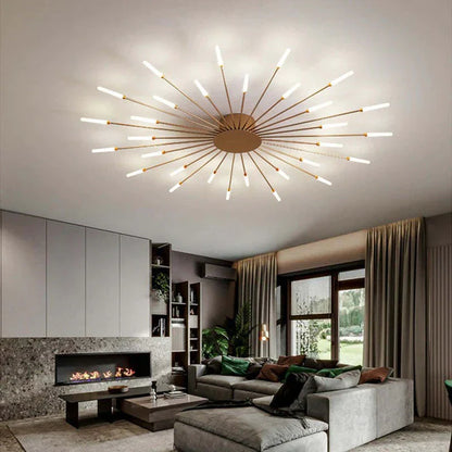 Astralis Ceiling Light | 12 - 42 Incandescent Bulbs | Nordic LED Chandelier | Modern Metal Fixture | Brick by Brick