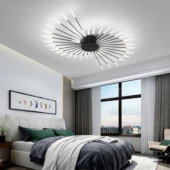 Astralis Ceiling Light | 12 - 42 Incandescent Bulbs | Nordic LED Chandelier | Modern Metal Fixture | Brick by Brick