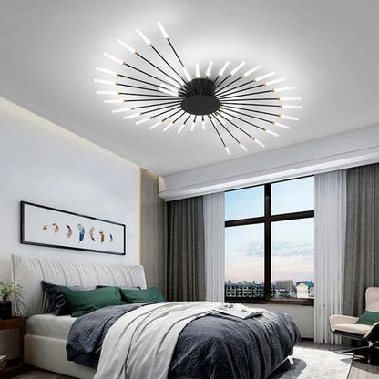 Astralis Ceiling Light | 12 - 42 Incandescent Bulbs | Nordic LED Chandelier | Modern Metal Fixture | Brick by Brick