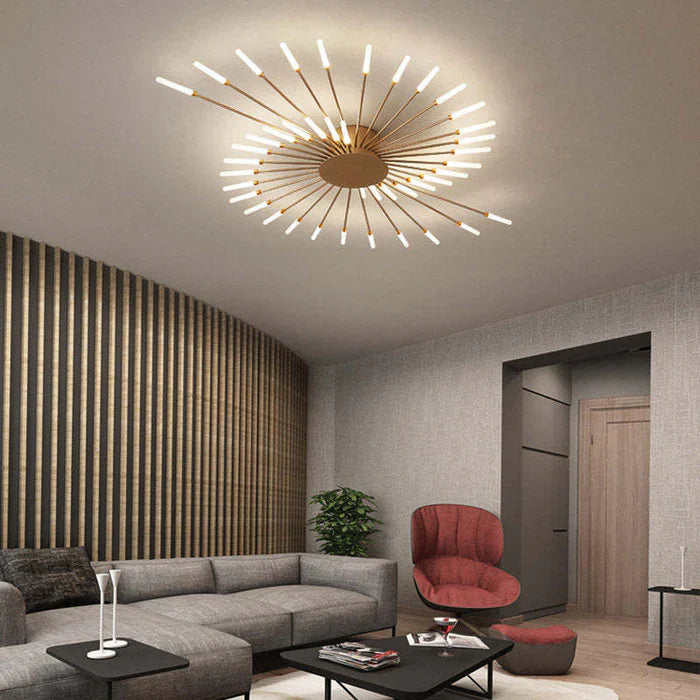 Astralis Ceiling Light | 12 - 42 Incandescent Bulbs | Nordic LED Chandelier | Modern Metal Fixture | Brick by Brick