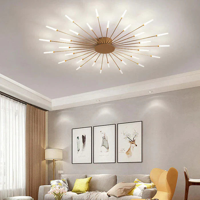 Astralis Ceiling Light | 12 - 42 Incandescent Bulbs | Nordic LED Chandelier | Modern Metal Fixture | Brick by Brick