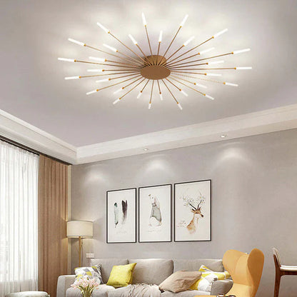 Astralis Ceiling Light | 12 - 42 Incandescent Bulbs | Nordic LED Chandelier | Modern Metal Fixture | Brick by Brick