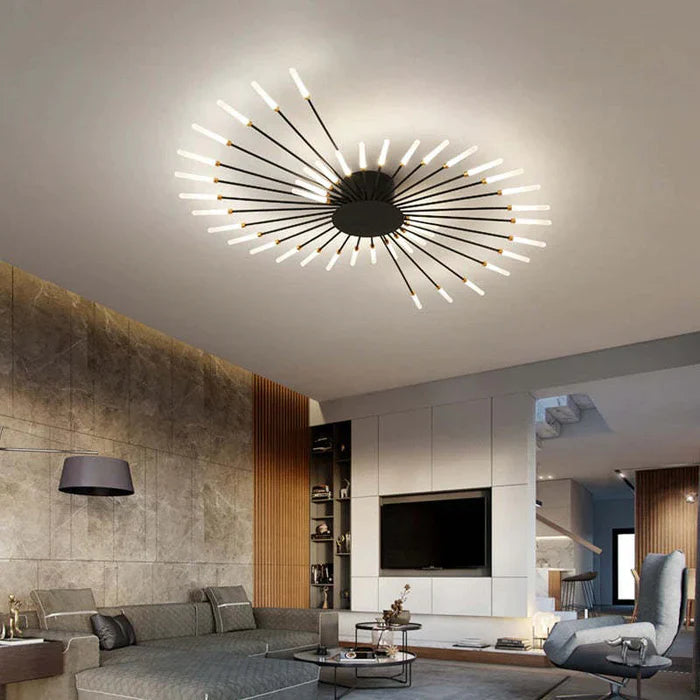 Astralis Ceiling Light | 12 - 42 Incandescent Bulbs | Nordic LED Chandelier | Modern Metal Fixture | Brick by Brick