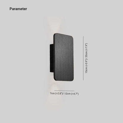 Modern Square Wall Sconce | 7.9 in × 2.4 in | LED Metal & Acrylic Indoor Lamp | Bedroom & Living Room | Brick by Brick