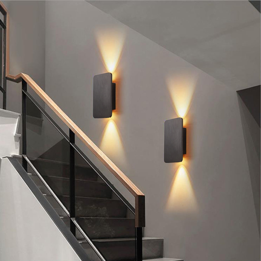 Modern Square Wall Sconce | 7.9 in × 2.4 in | LED Metal & Acrylic Indoor Lamp | Bedroom & Living Room | Brick by Brick