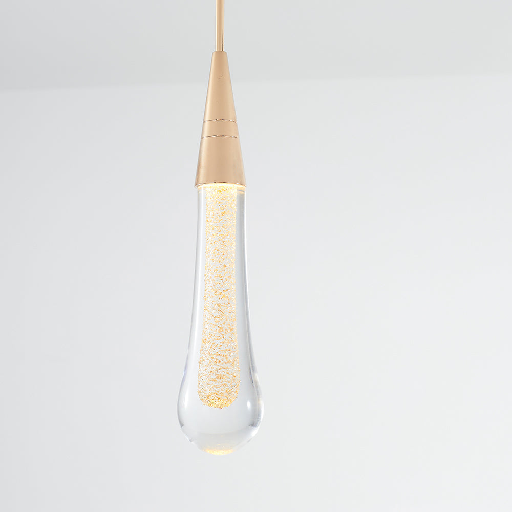 Teardrop Crystal Pendant Light | 1/3/5 Heads | Metal + Crystal Ceiling Light | LED Modern Fixture | Brick by Brick