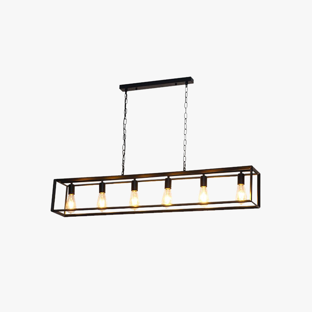 Alessio Rectangle Pendant Light | 31.5 / 47.2 x 7.9 in | Brass or Black Finish | Industrial Design | Brick by Brick