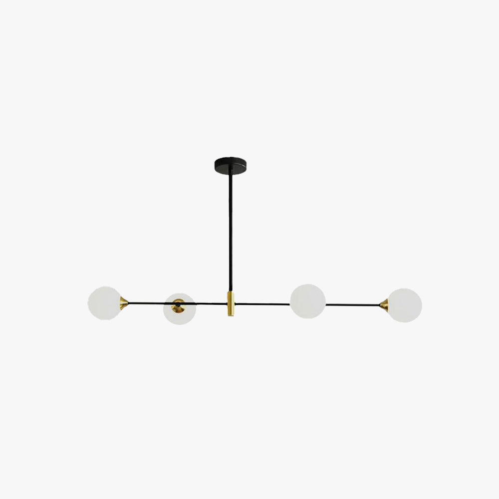 Linear Pendant Light | D 33.5 or 39.3 in | Multi-Head Glass & Metal Fixture | Adjustable Design | Brick by Brick