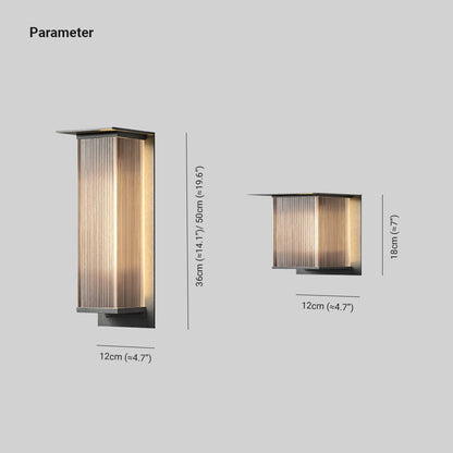 Outdoor LED Wall Light | 7.1"/14.2"/19.7" | Black Metal & Acrylic | IP54 Waterproof | Modern Design | Brick by Brick