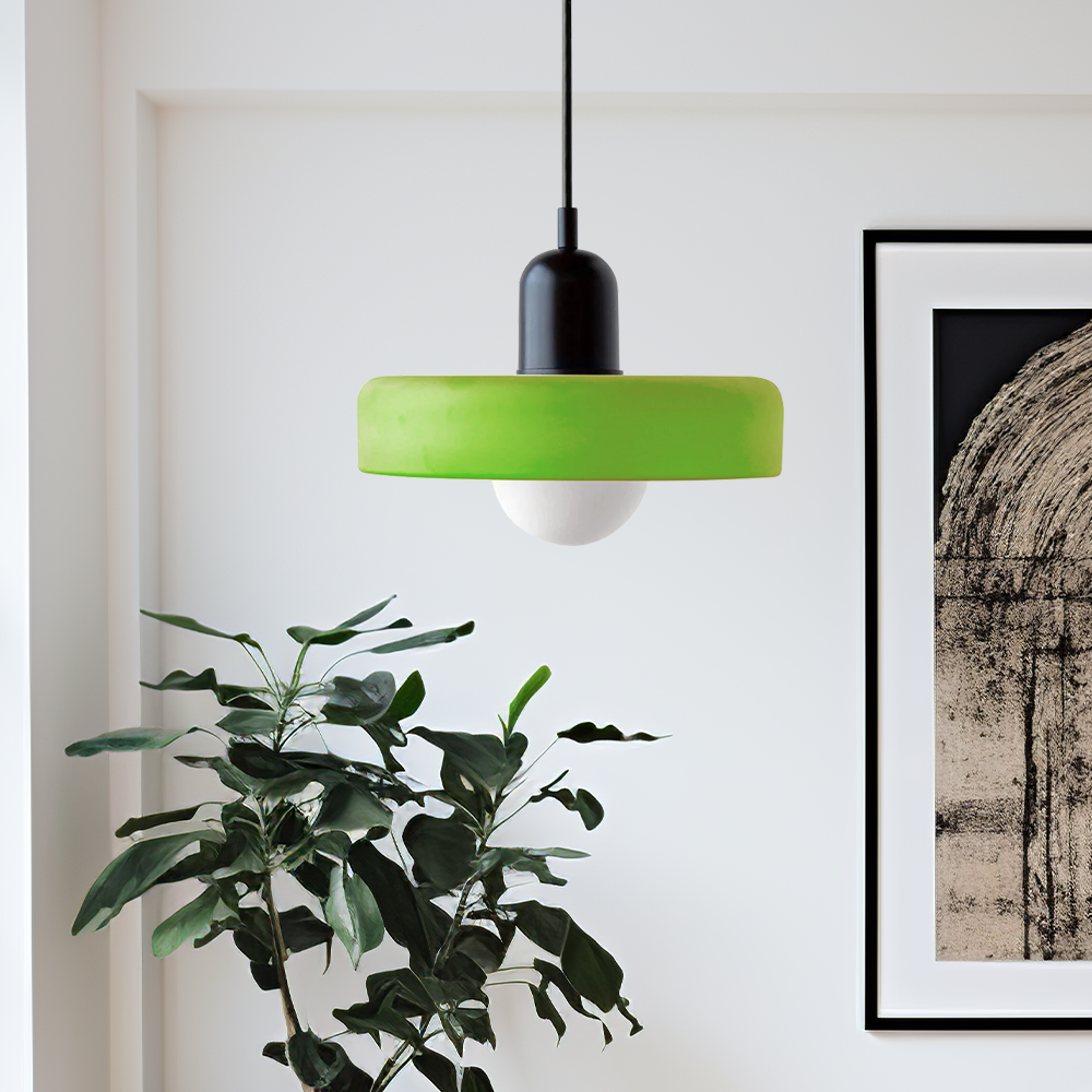 Modern Glass LED Pendant Light | H7.09"or H8.66" | Bauhaus-Inspired | Ceiling Fixture | Brick by Brick