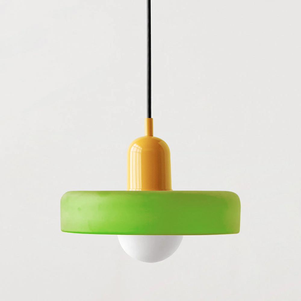 Modern Glass LED Pendant Light | H7.09"or H8.66" | Bauhaus-Inspired | Ceiling Fixture | Brick by Brick