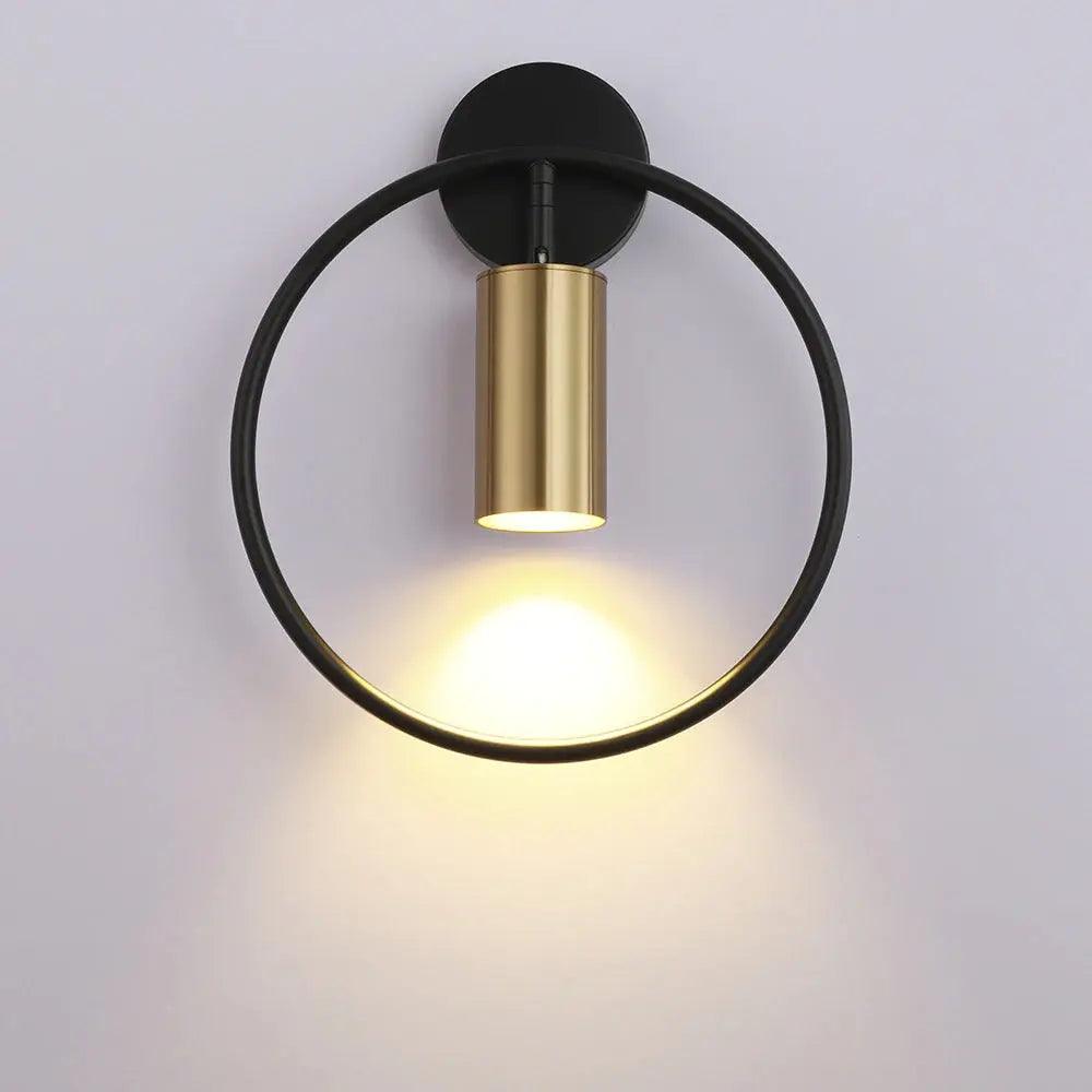 Post Modern Gold Wall Sconce | 4.7in Bulb Holder | Black and Gold Accent Wall Lamp | Brick by Brick